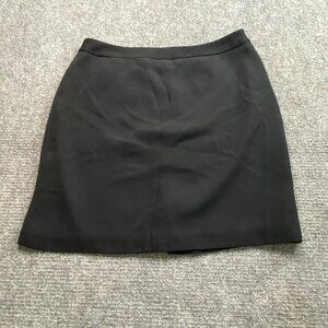 Apostrophe Essentials Skirt‎ Womens 16 Black Lined Slit Business Office Wear